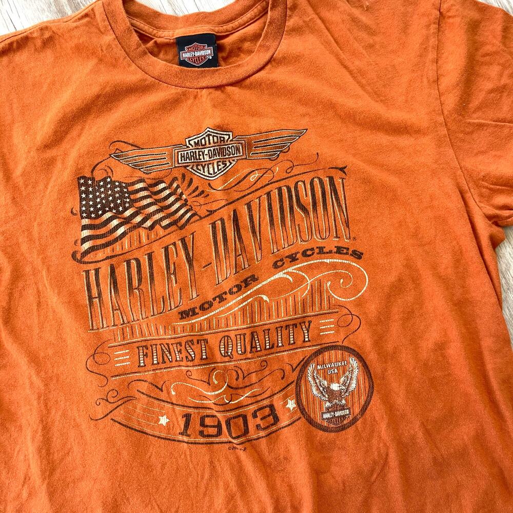 Harley Davidson "Finest Quality" 1903 Brown T-Shirt XL Contra Costa County CA